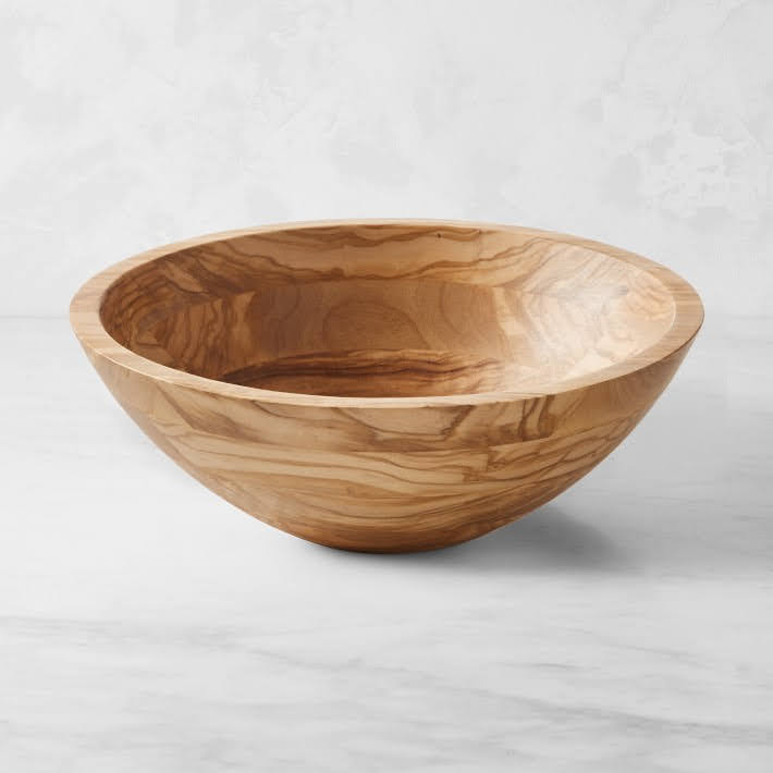 9" Olivewood Salad Bowl via Williams Sonoma