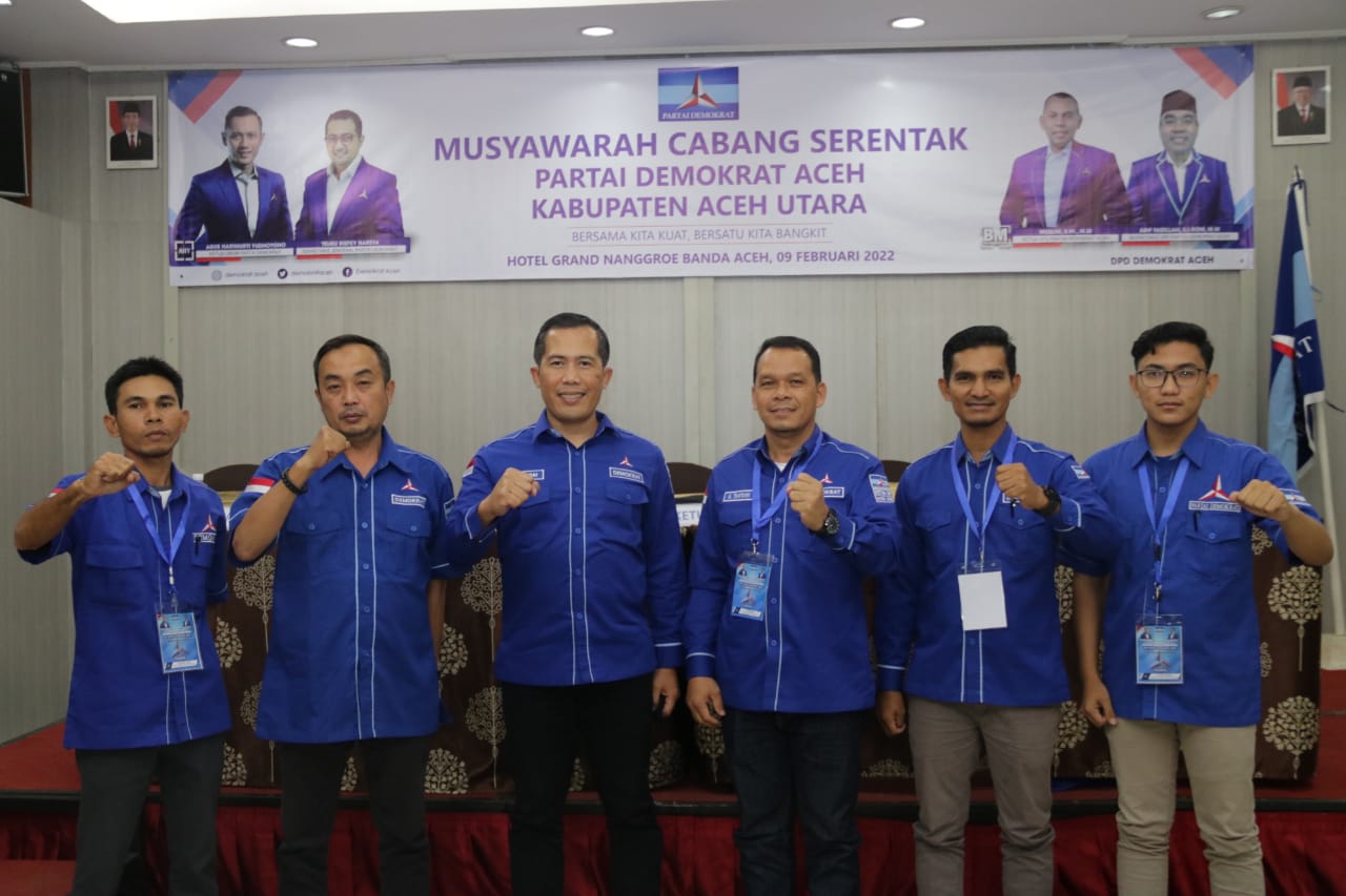 Menang Secara Aklamasi, H. Tantawi Kembali Pimpin DPC Demokrat Aceh Utara