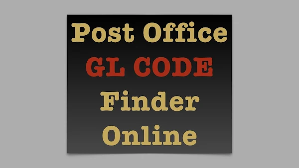 Online GL Code Finder for Postal GL Codes