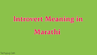 Introvert meaning in Marathi
