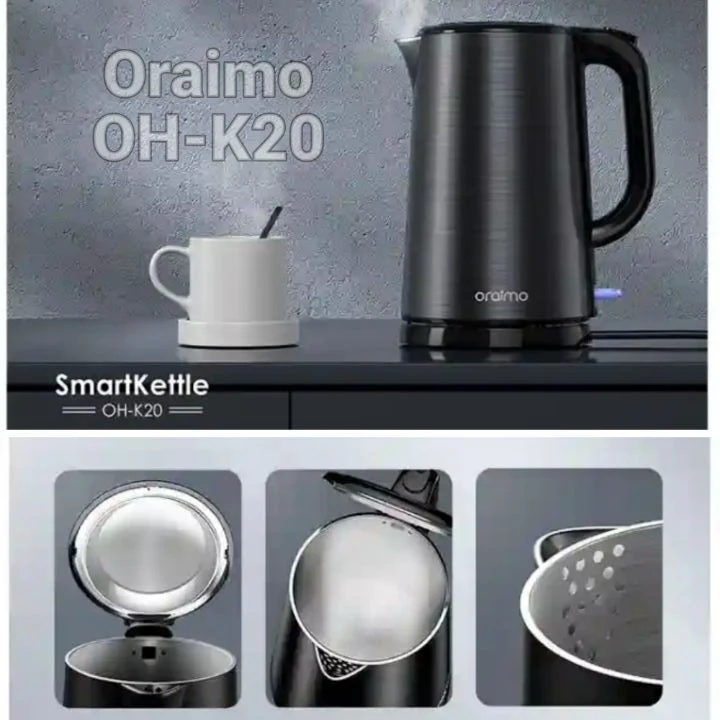 Oraimo 1800W Kettle: OH-K20 Double-wall Electric Water Boiling 1.7L SmartKettle Jug