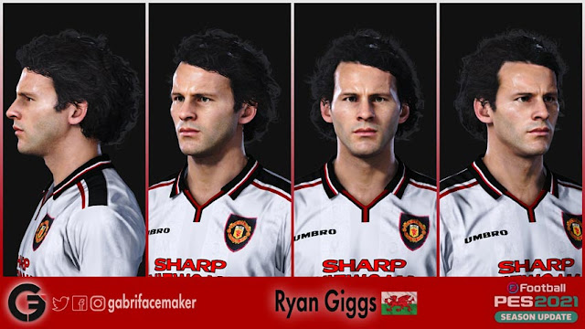 Ryan Giggs Face For eFootball PES 2021