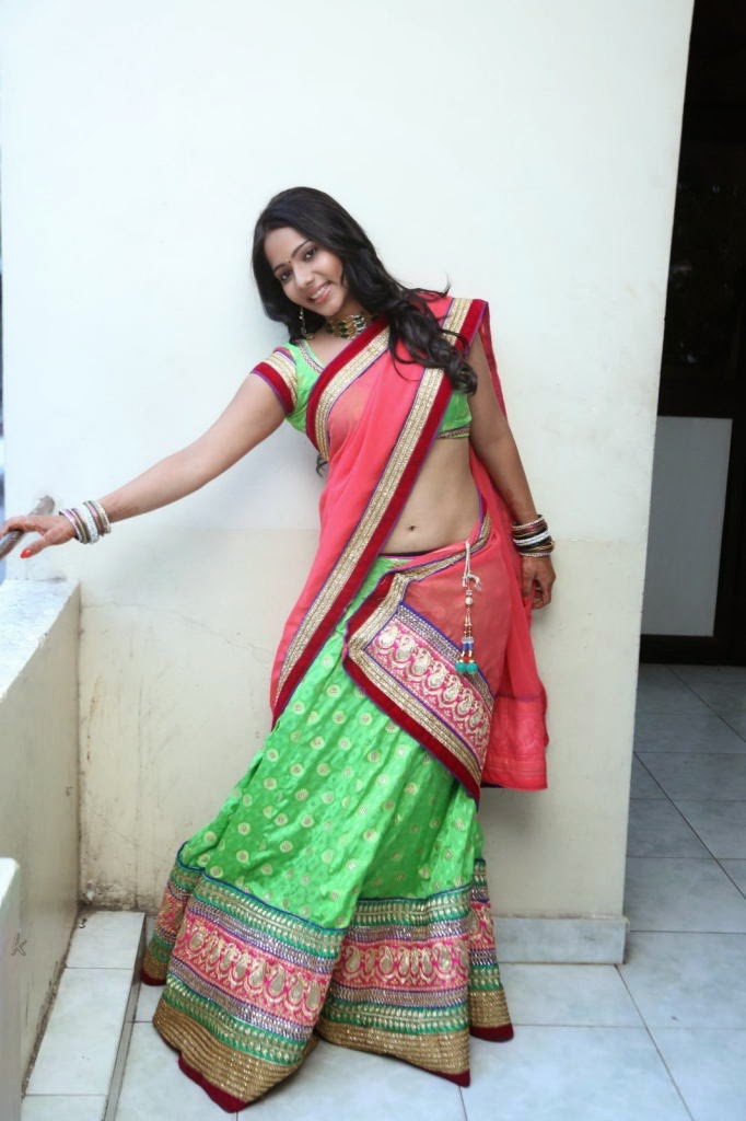 Mitraaw Sharma Hot Sexy Navel Show In Pink Saree Photoshoot Stills