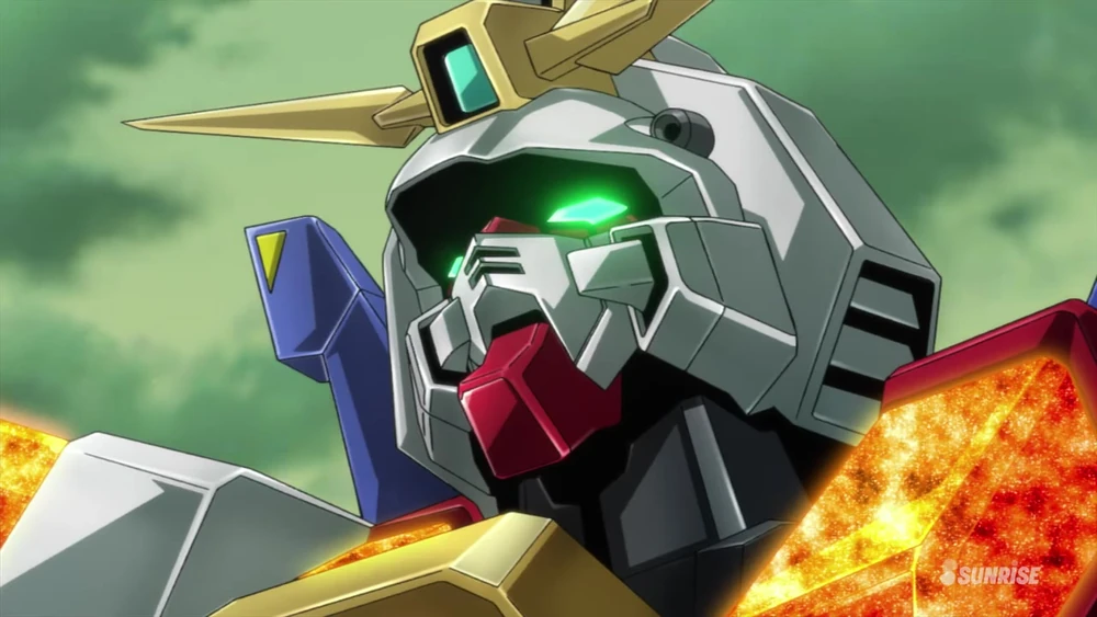“SB-011 Star Burning Gundam, un Gunpla de alto nivel de torneo mundial construido por Sei Iori, introducido en Gundam Build Fighters: GM’s Counterattack1.