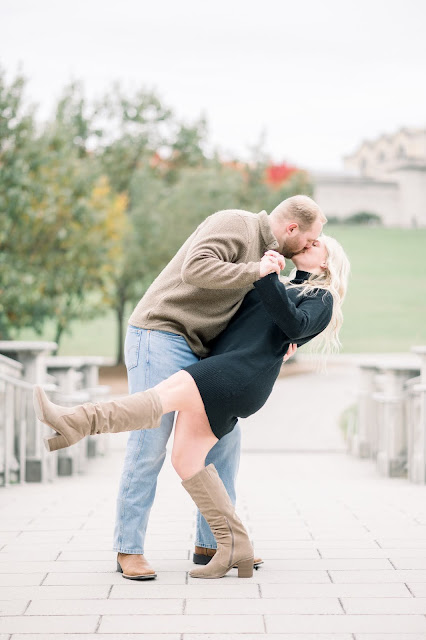 St. Louis Fall Forest Park Engagement Photos