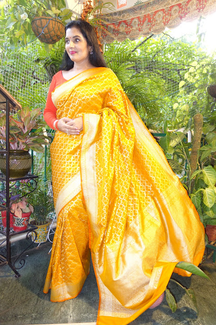 Ektara Banarasi soft silk saree with sona rupa zari