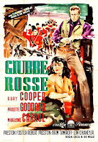 GIUBBE ROSSE. Cartel: 140 x 200 cms. Italia. Arte: Rinaldo Geleng. Imprenta: Ripalta Industrie Grafiche, Milán. POLICÍA MONTADA DEL CANADÁ. North West Mounted Police. 1940. Estados Unidos. Dirección: Cecil B. DeMille. Reparto: Gary Cooper, Madeleine Carroll, Paulette Goddard, Preston Foster, Robert Preston, Akim Tamiroff, Lynne Overman, George Bancroft, Lon Chaney Jr., Walter Hampden.