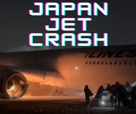 Japan jet crash. Japan Airlines jet bursts