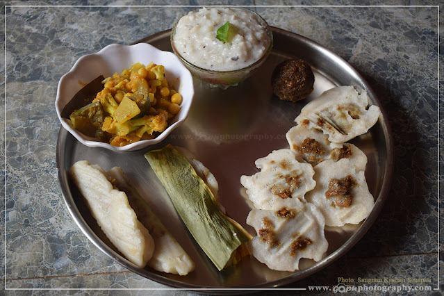 Enduri Pitha and Kheer on Parthamastami Breakfast Plate