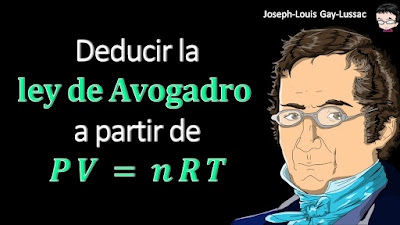 Obtener la ley de Avogadro a partir de la ecuación de estado o ley de los gases ideales P V = n R T, empleando como condición un sistema en el que el volumen cambia en función de la cantidad de sustancia a presión y temperatura constantes; y sus variantes para cantidad de sustancia.