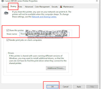 Sharing Printer Name