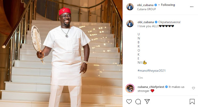 Obi Cubana Finally reacts hours after EFCC arrested him for money laundering