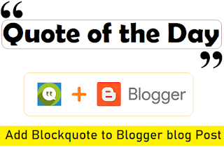 Add Blockquote to Blogger blog Post