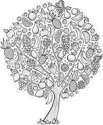 Beautiful tree coloring pages for adults