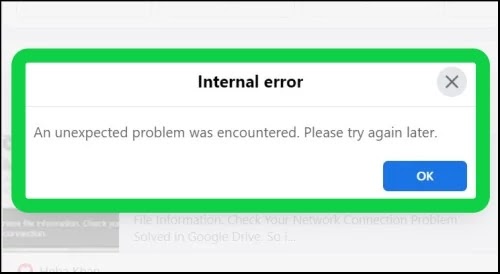 How To Fix Facebook Internal Error An Unexpected Problem Was Encountered Problem Solved