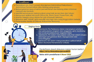 Loker Bandung Tenaga Pendukung Bidang Manajemen