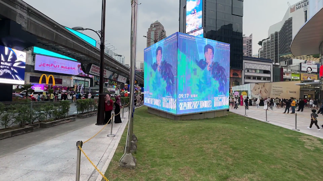 Fans Support Ad Zhang Zhe Han 张哲瀚应援广告 Malaysia Bintang Walk Lot 10 Digital Billboard Advertising Bukit Bintang Jalan Sultan Ismail Giant Cube Digital Out of Home Advertising
