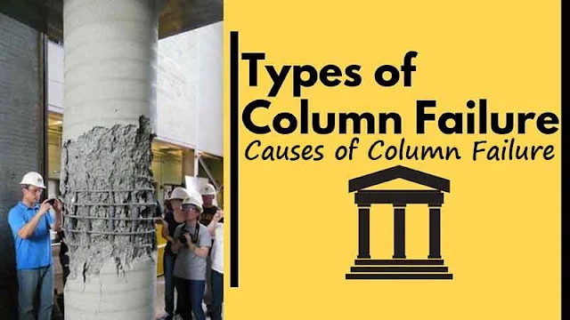 What is Column Failure, Types of Column Failure, Causes of Column Failure, Types of Failure in Column, Buckling Failure in Column, Crushing Failure in Column, RCC Column Failure, Short Column Failure, Long Column Failure, Column Failure Reason