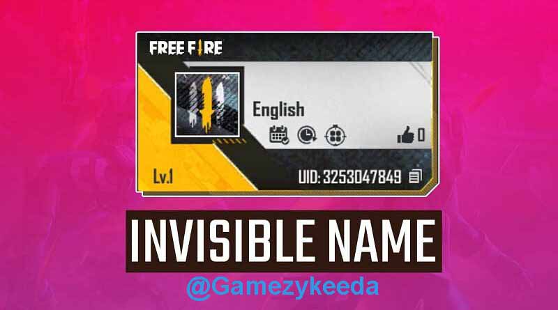 how to change name free fire name to invisible name must try it