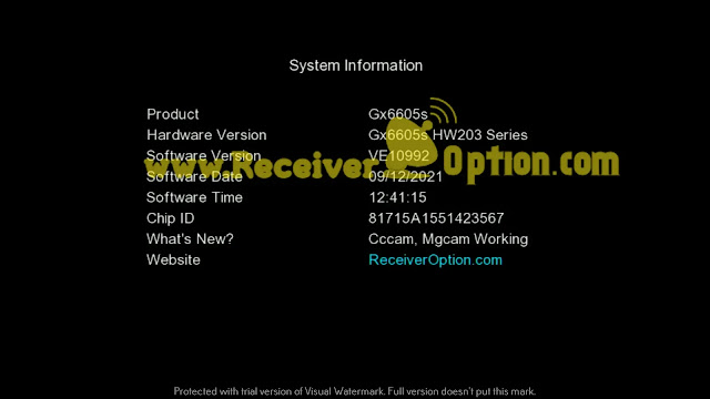 GX6605S HW203 NEW UPDATE VIDEOCON OK DECEMBER 09 2021