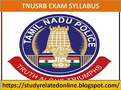 Tnusrb Sub inspector syllabus 