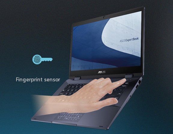 Login sidik jari sekali sentuh Laptop ASUS ExpertBook B3 Flip (B3402)