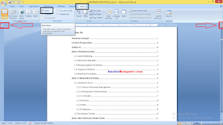 Cara membuat daftar Isi titik-titik Ms Word 2016, 2013, 2010, 2007, 2019 - tav view rule