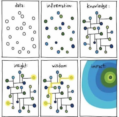 data → info → knowledge → insight → wisdom → impact