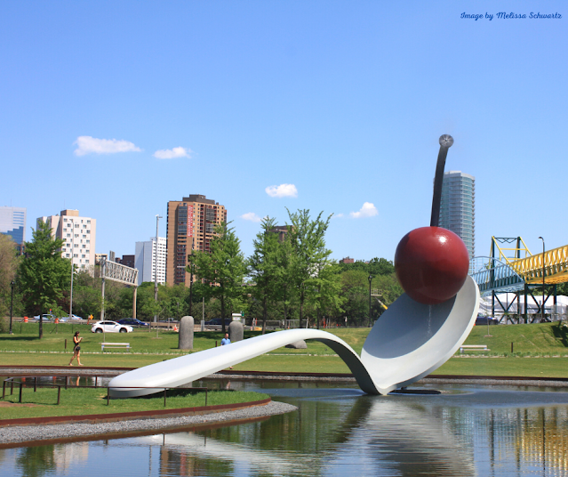 Spoonbridge and Cherry delights at the Minneapolis Sculpture Garden.