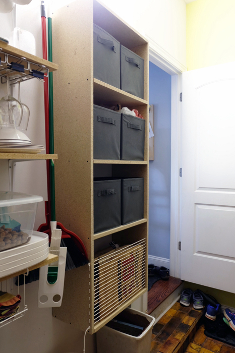 organizational wall unit DIY for pantry