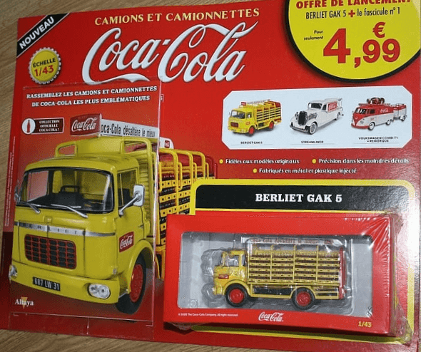 camions et camionnettes coca-cola 1/43 altaya