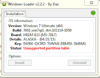 How to fix unsupported partition table error