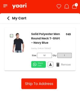 Yaari Free Shipping Order
