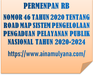 Permenpan RB Nomor 46 Tahun 2020 Tentang Road Map Sistem Pengelolaan Pengaduan Pelayanan Publik Nasional Tahun 2020-2024