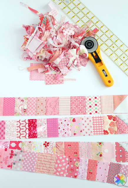 Scrappy quilt by Andy Knowlton of A Bright Corner you have to see what she made with these