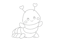 Cute caterpillar coloring Pages