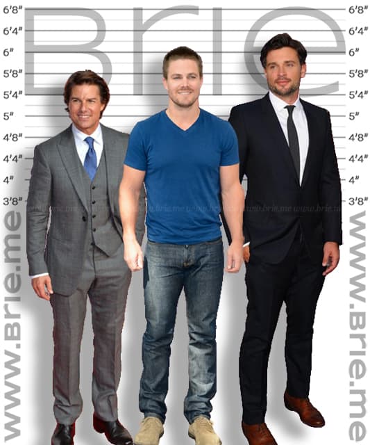 Stephen Amell height comparison with Tom Cruise and Tom Welling