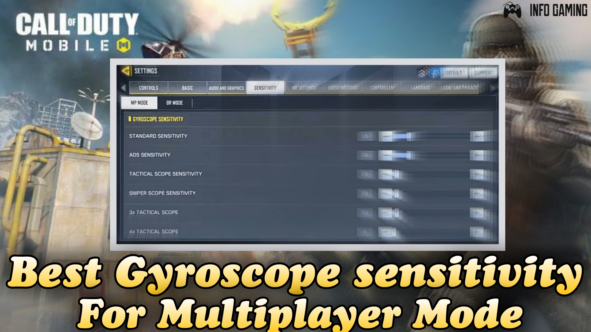 Best gyroscope sensitivity for COD Mobile Multiplayer 2021