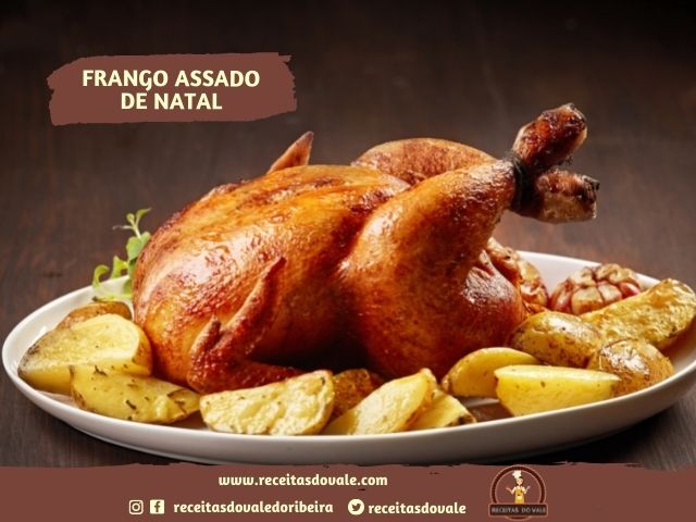 Receita de Frango Assado de Natal