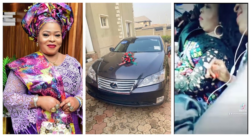 Actress Toyin Tomato Children Surprises her with a Brand new Lexus car (Video)