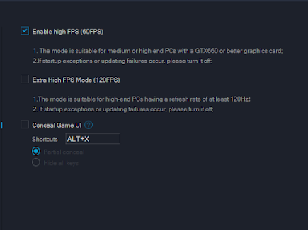 5. Enable 60 FPS high frame rate