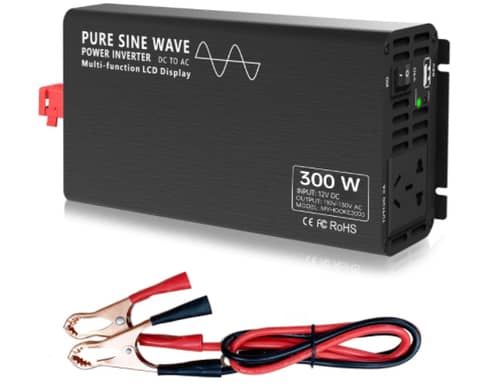 LUBORN 300 Watt Pure Sine Wave Peak 600W Car Power Inverter