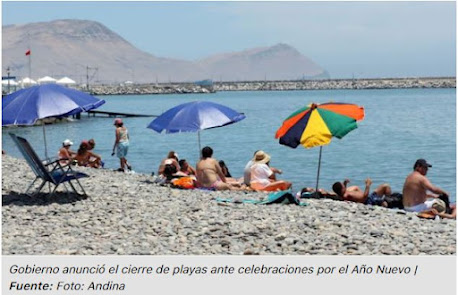 Gobierno anunció el cierre de playas el 31 de diciembre y el 1 de enero