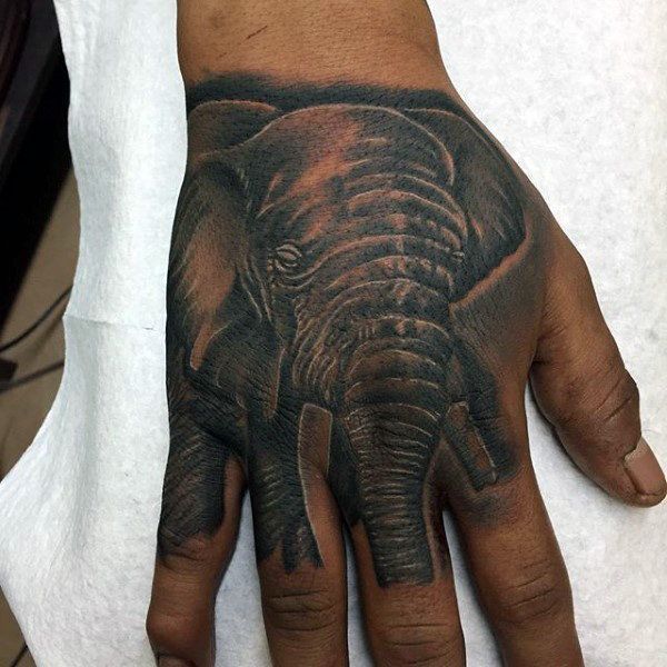 Hand Tattoos For Men Elephant