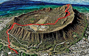 Running Diamond Head in Hawaii