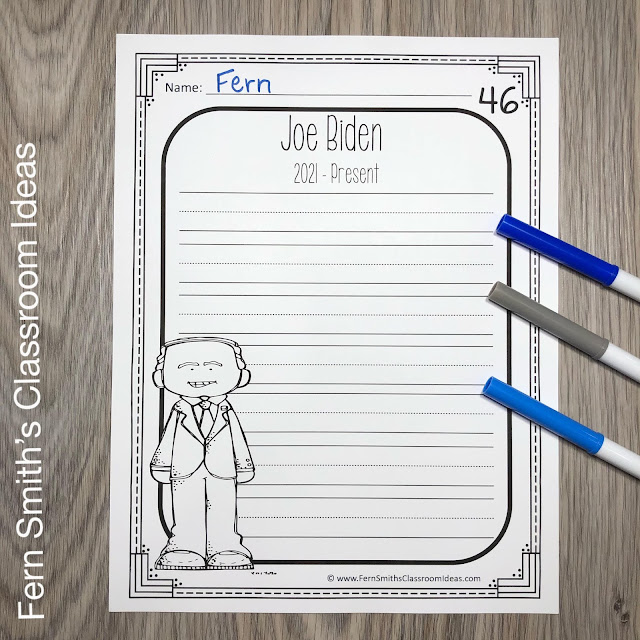 Click Here to Get This United States Presidents Class Project for 2nd and 3rd Grade