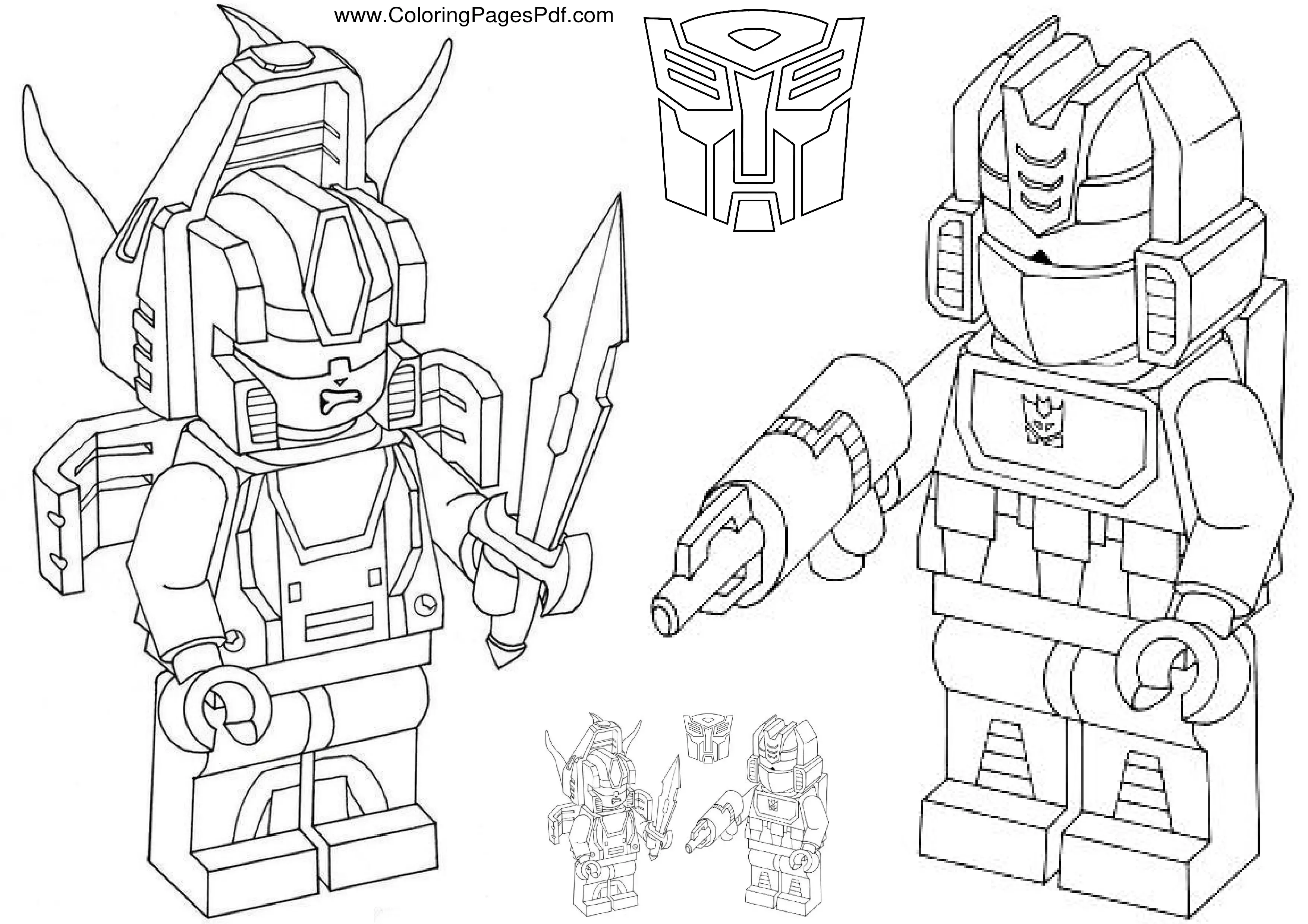 Lego transformers coloring pages