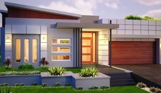 simple modern one story house