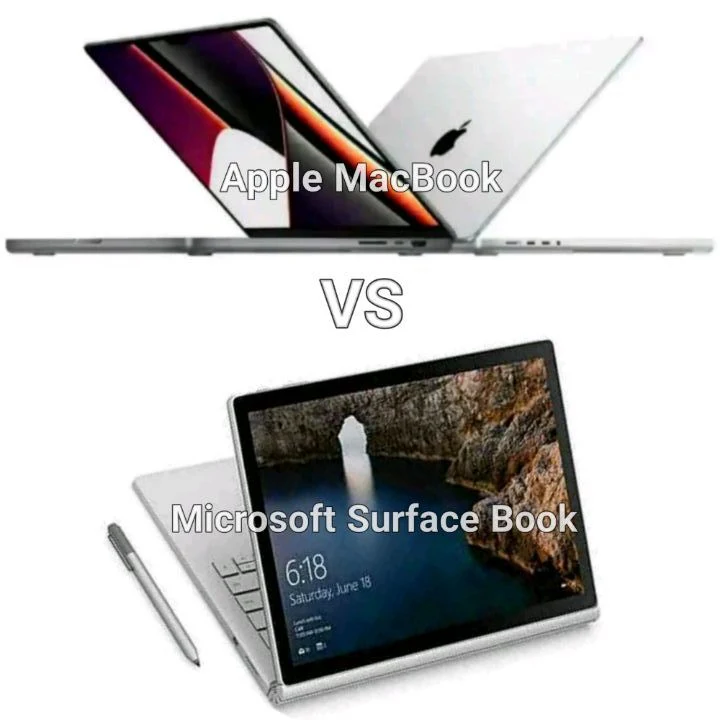 Apple MacBook Laptops vs Microsoft Surface Book Laptops: Comparison Based on Performance, Design, Hardware, Durability, Usage, Suitability, Battery Life, Benefits and Drawbacks