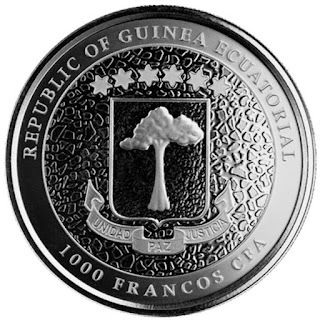 Guinea 1 Oz Silver Giraffe 1000 Francos 2021 Prooflike